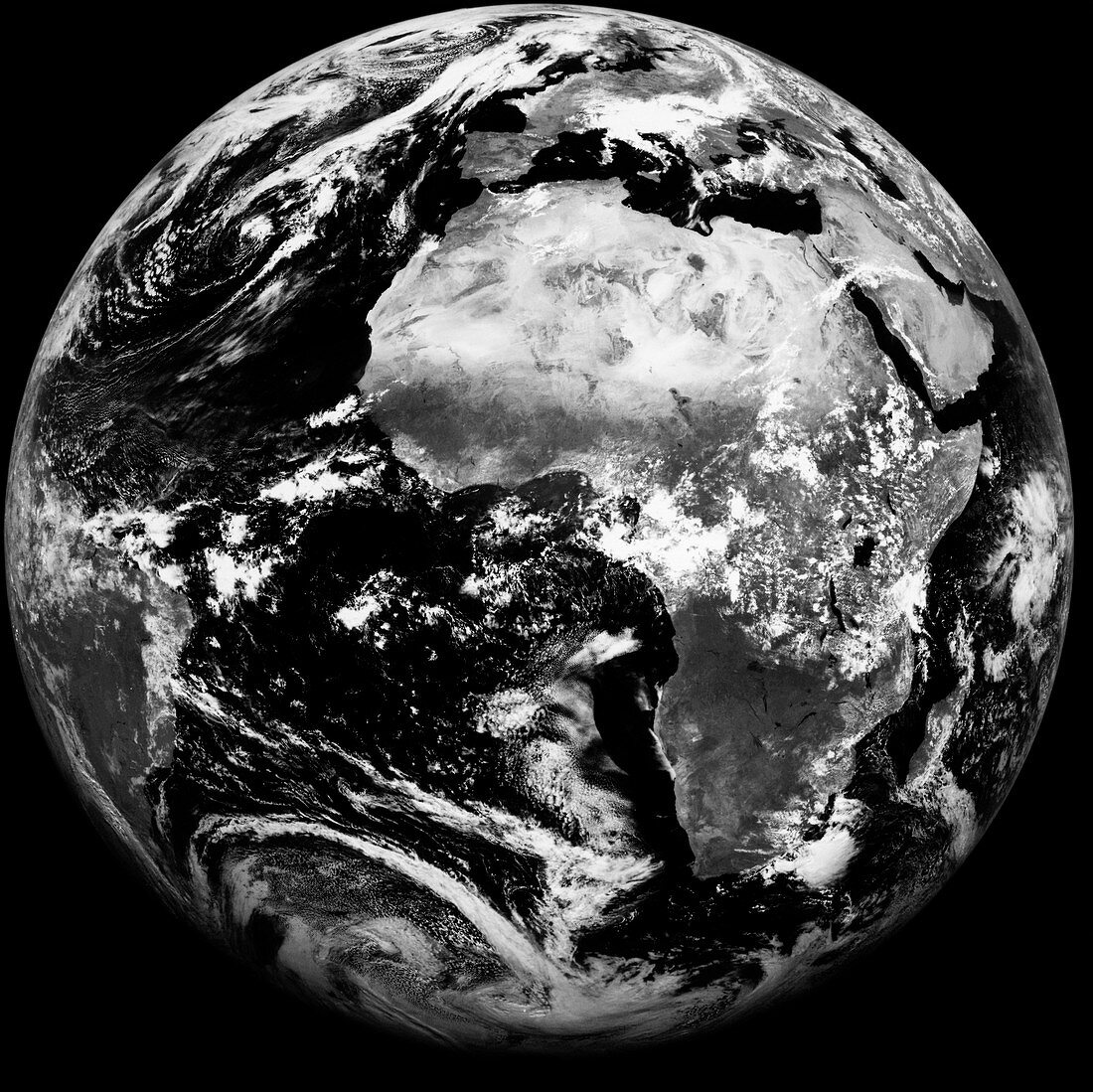 Meteosat image of whole Earth