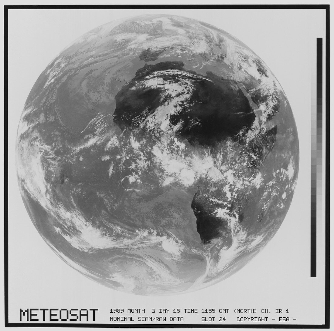 Meteosat infrared image of whole Earth