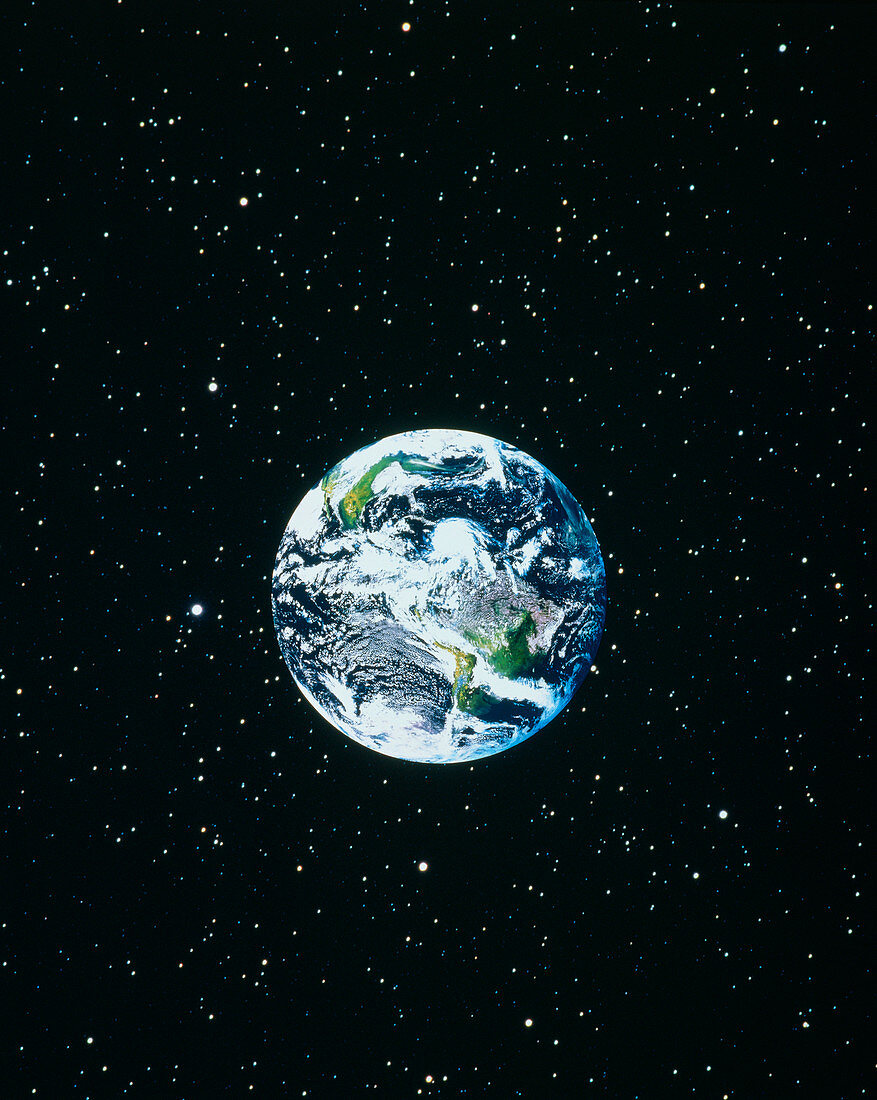GOES satellite image of the earth