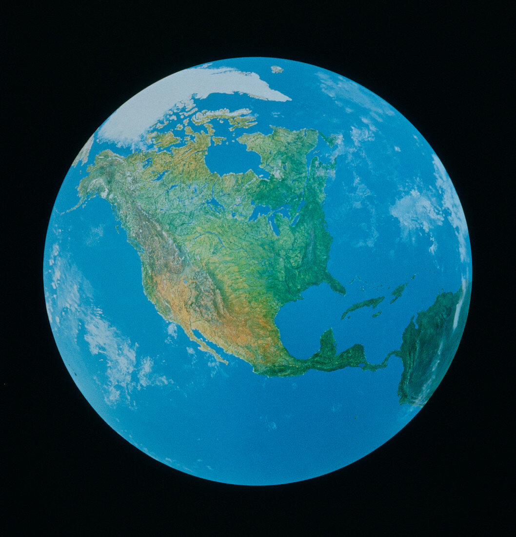 Whole Earth centred on North America