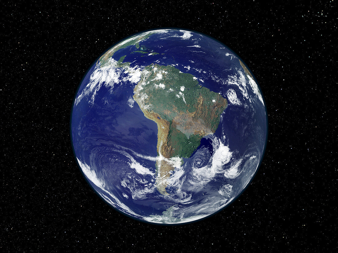 South America,satellite image