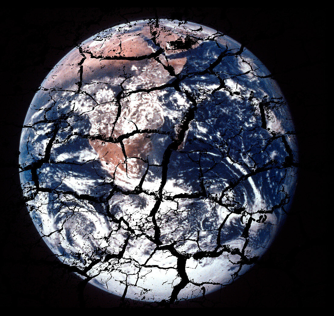 Cracked earth,conceptual image