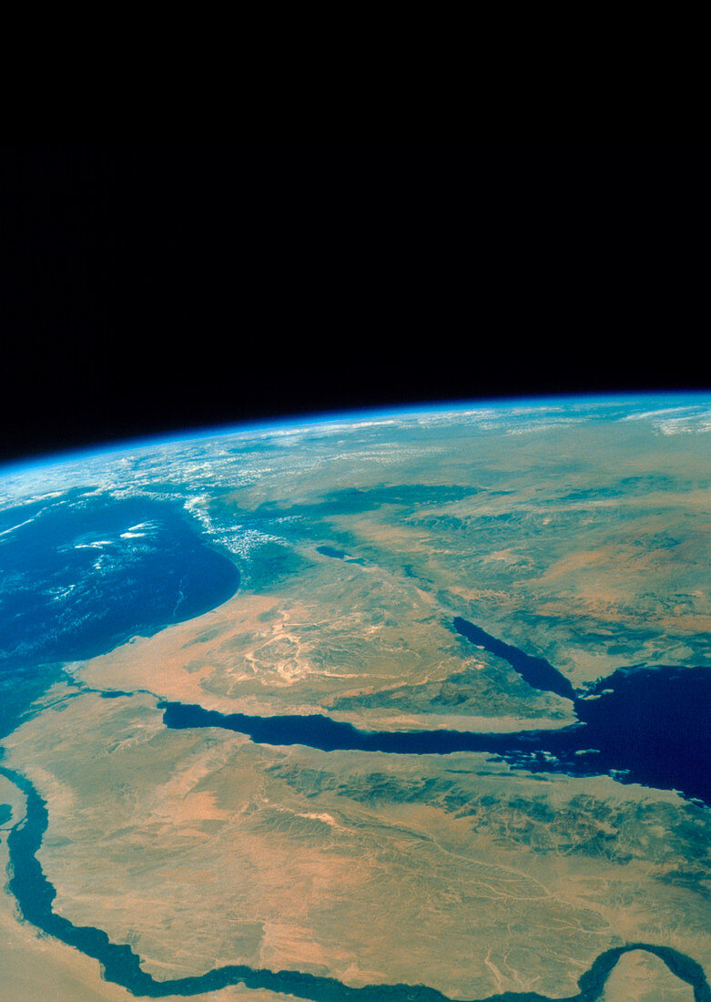 Shuttle photograph of the Middle East