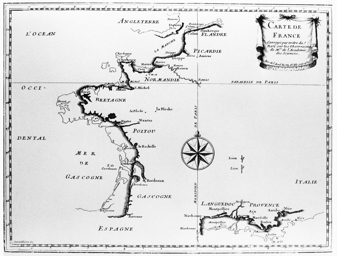Early map of France