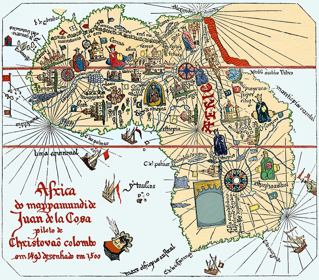 Africa,16th century Spanish map