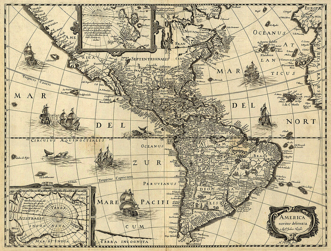 Map of the Americas,1640
