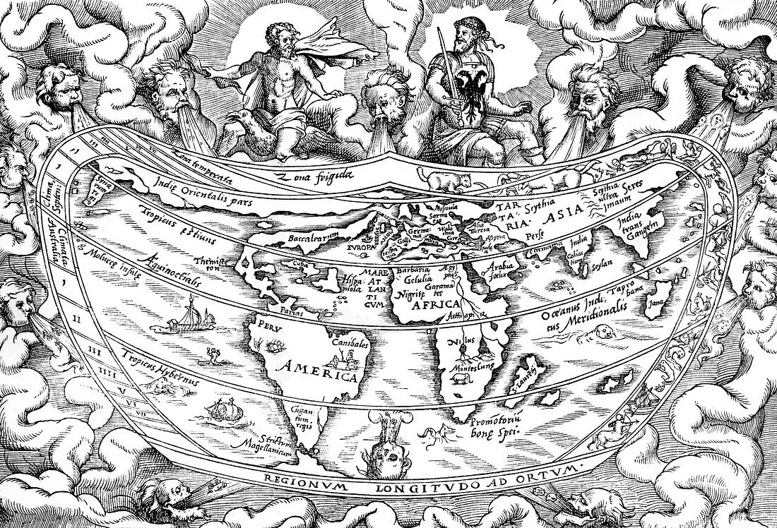 Apianus's world map,1564