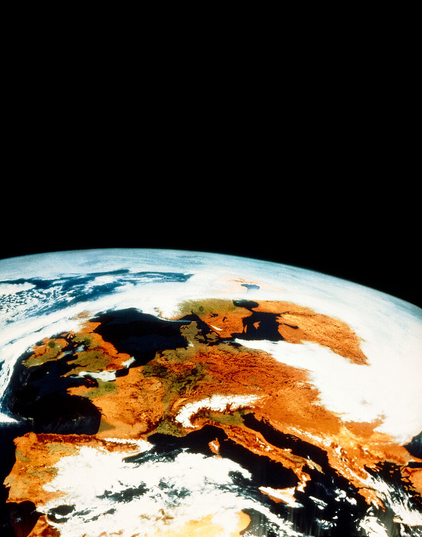 Meteosat image of Europe & part of N. Africa