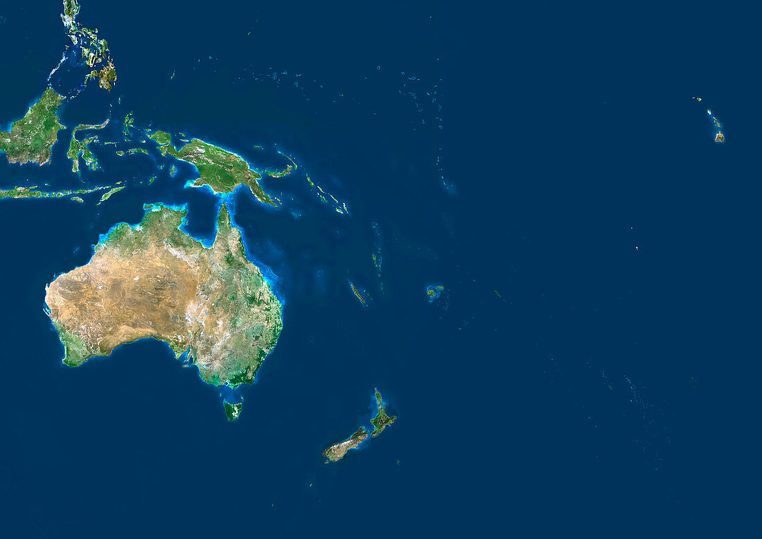 Australasia,satellite image