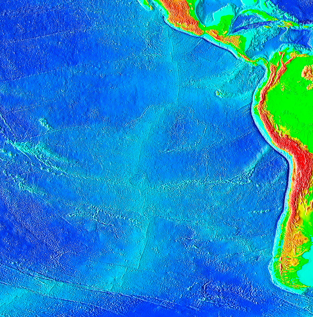 East Pacific Rise,topographical map