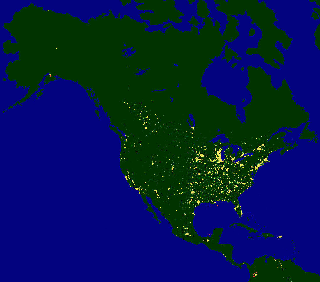 North America by night