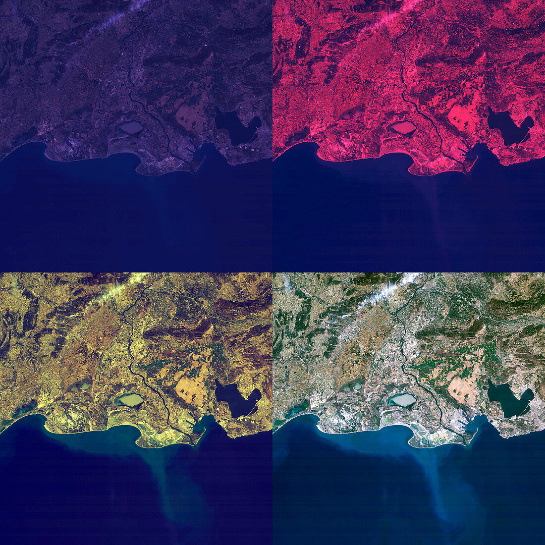 Production of a satellite image