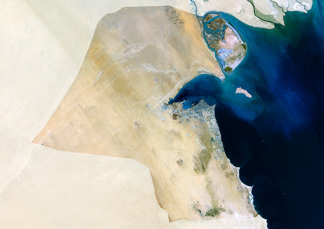 Kuwait,satellite image