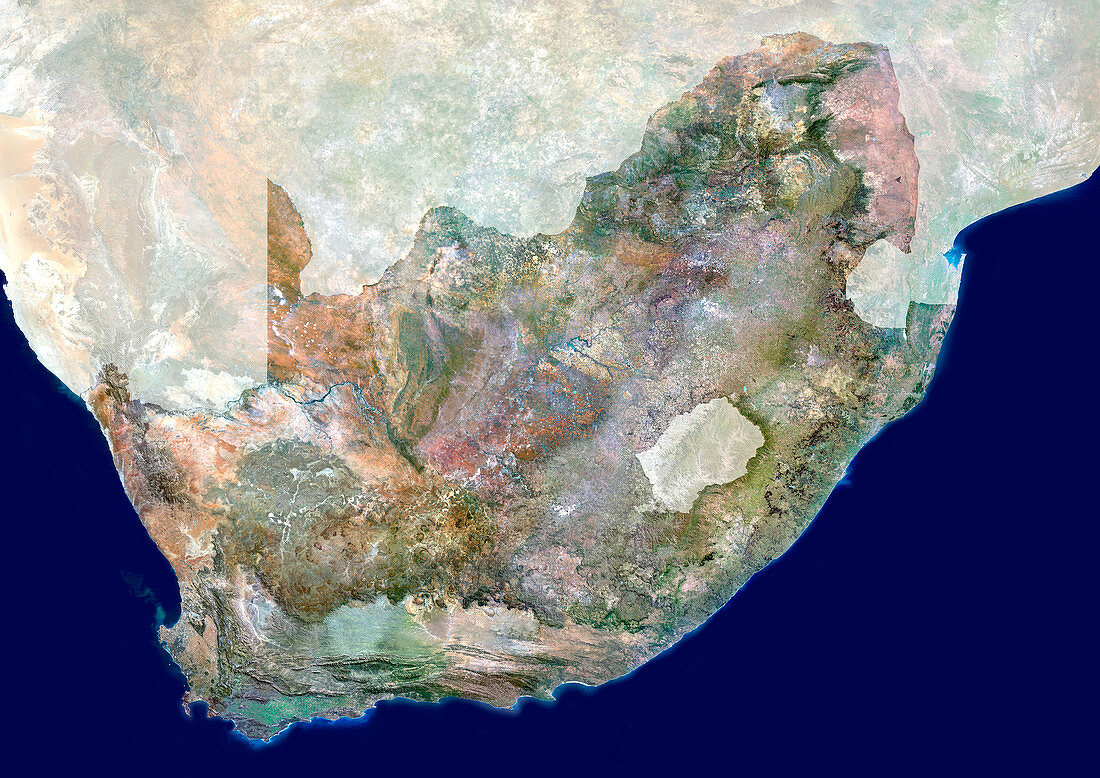 South Africa,satellite image