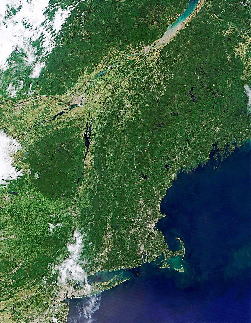 North-eastern USA,satellite image
