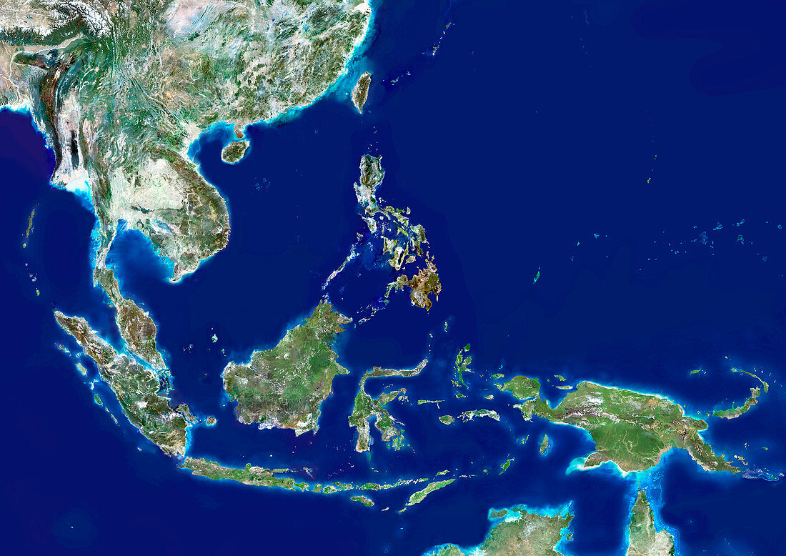 Southeast Asia,satellite image