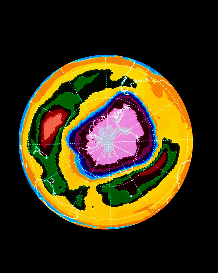 Ozone depletion over Antarctica 2nd October 1994