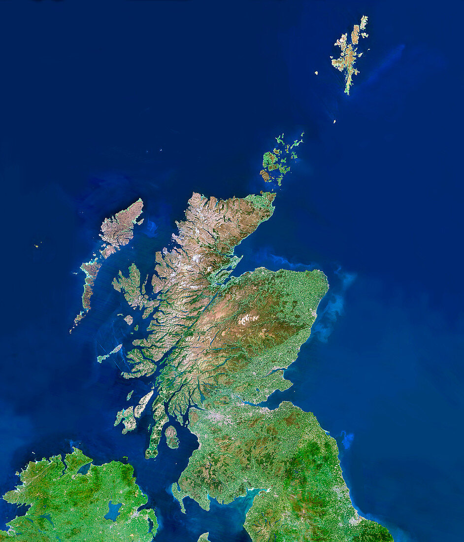 Scotland,UK,satellite image