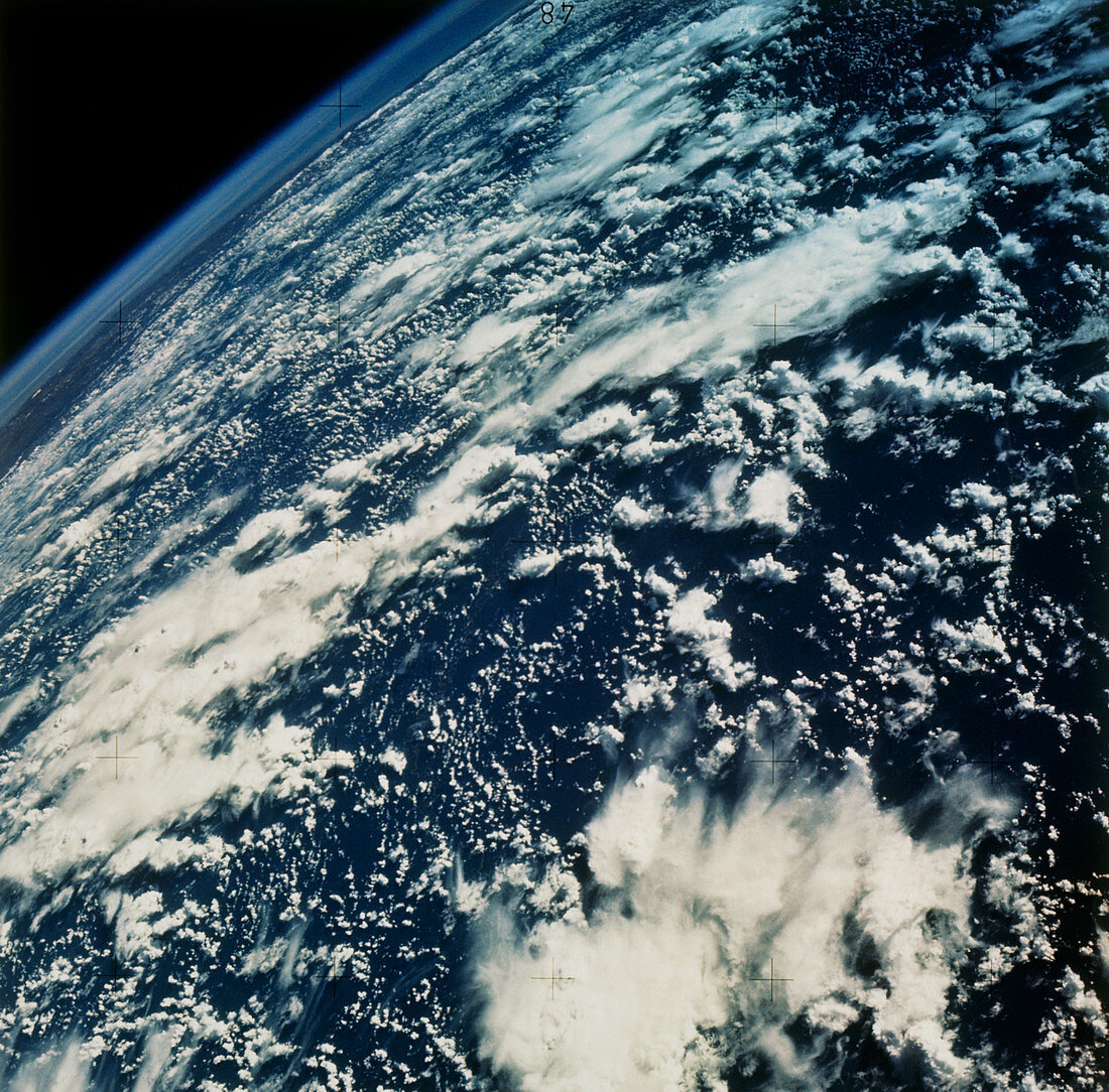 Clouds over Amazon Basin in wet season,Skylab 2