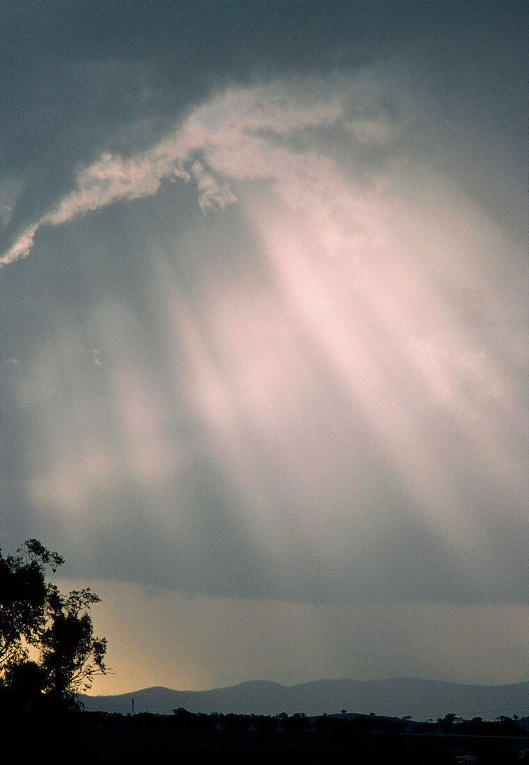 Sun rays from behind cloud
