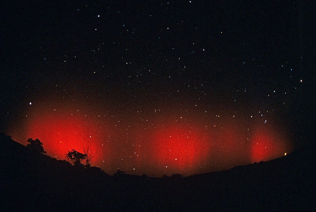 View of the Aurora Australis or southern lights