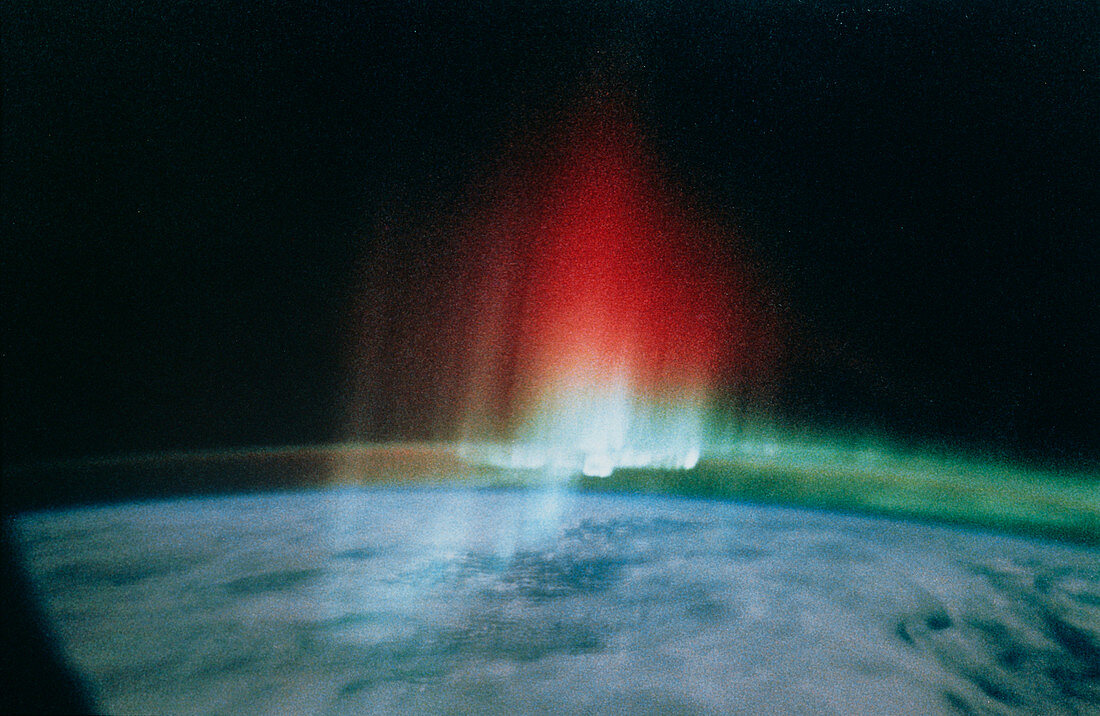Aurora astralis from Space Shuttle