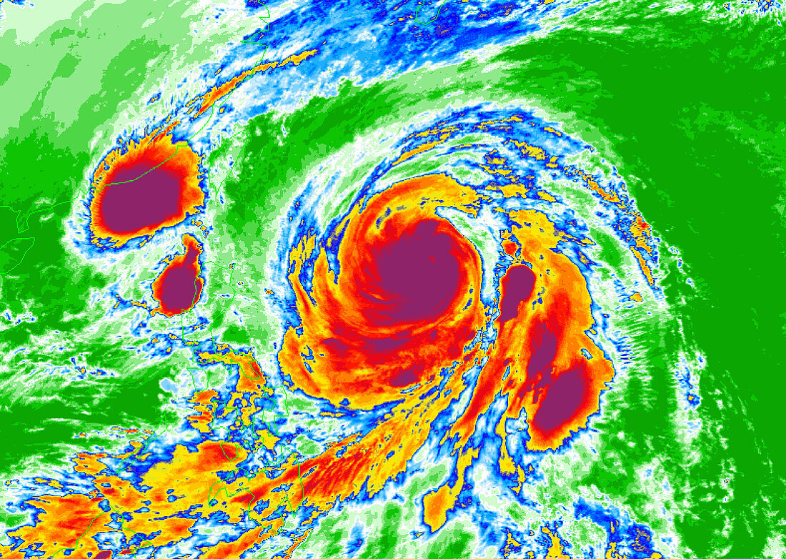 NOAA satellite image of typhoon Dale