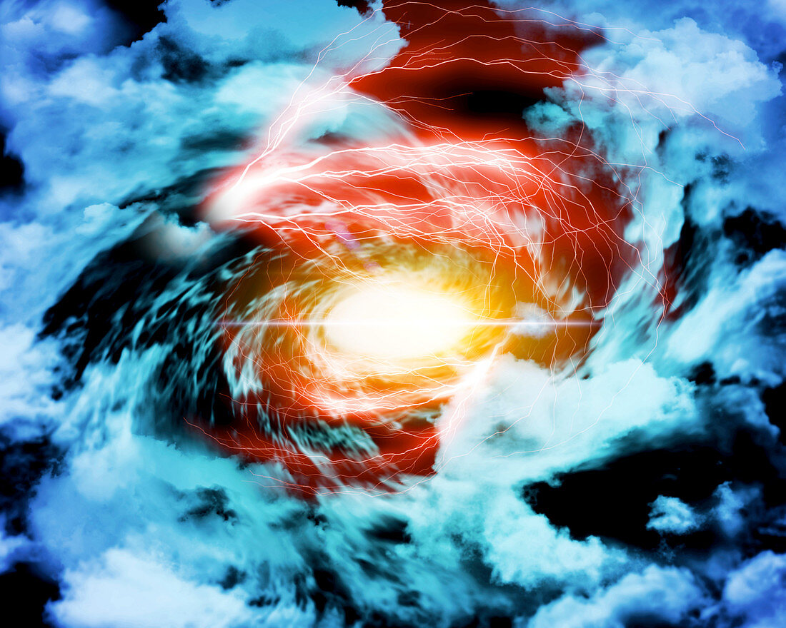 Eye of the storm,conceptual image