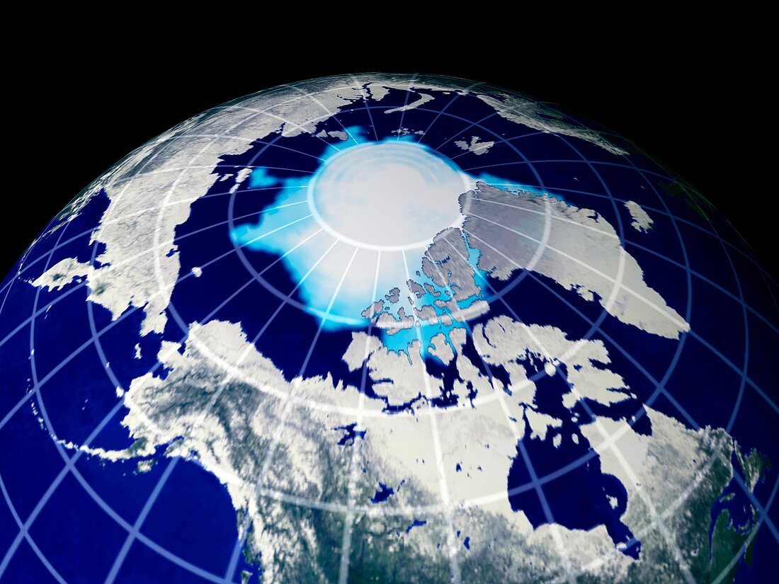 Predicted Arctic ice cover,2045