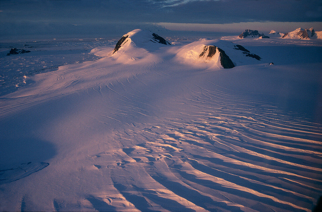 Antarctic midnight sun