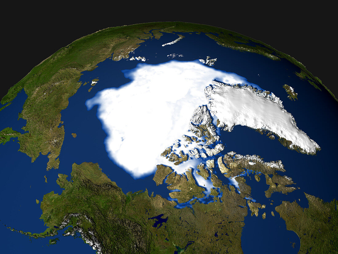 Arctic ice minimum extent,2005