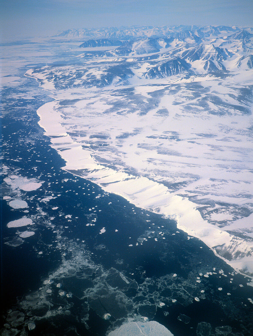 Ice floes near the east coast of Greenland