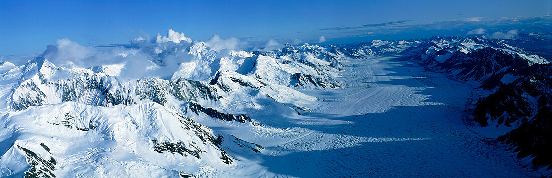 View of the Kahiltna Glacier,Alaska,USA