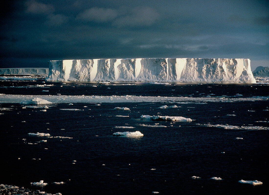 Massive tabular iceberg in Weddell Sea,Antarctica