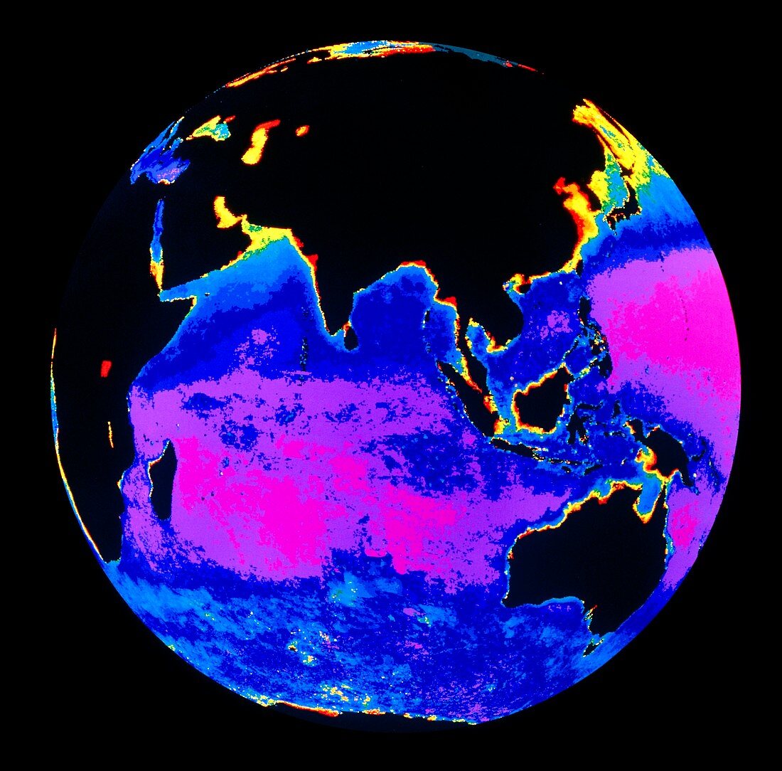 False colour image of the Indian Ocean