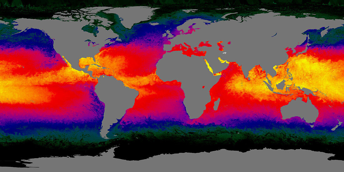 Global sea temperatures,July 2001