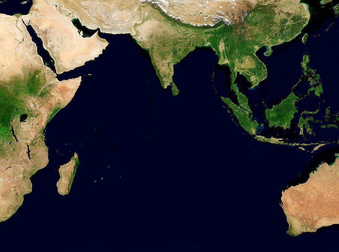 Indian Ocean,satellite image