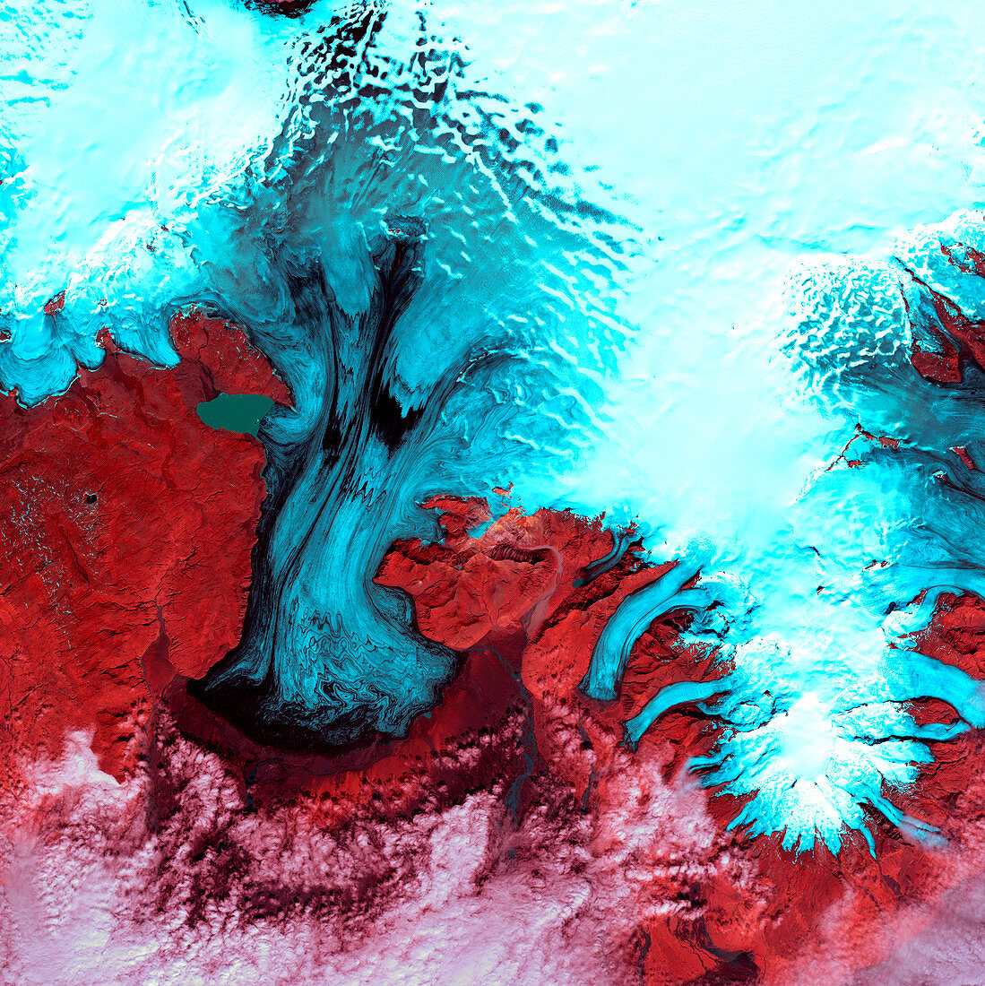 Vatnajokull Glacier,satellite image