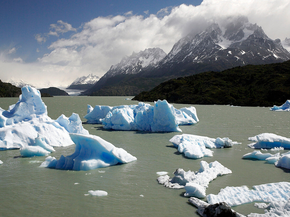 Glacial lake,Chile