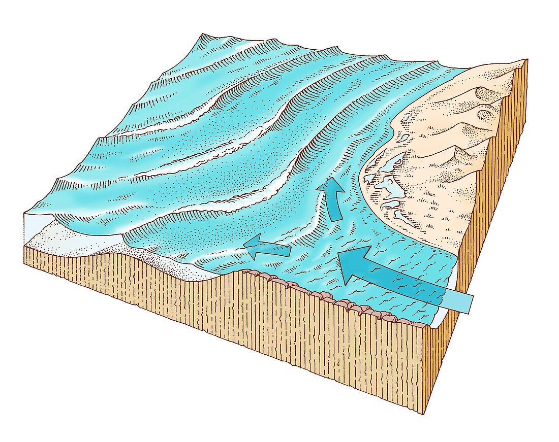 Rivermouth wave formation,artwork