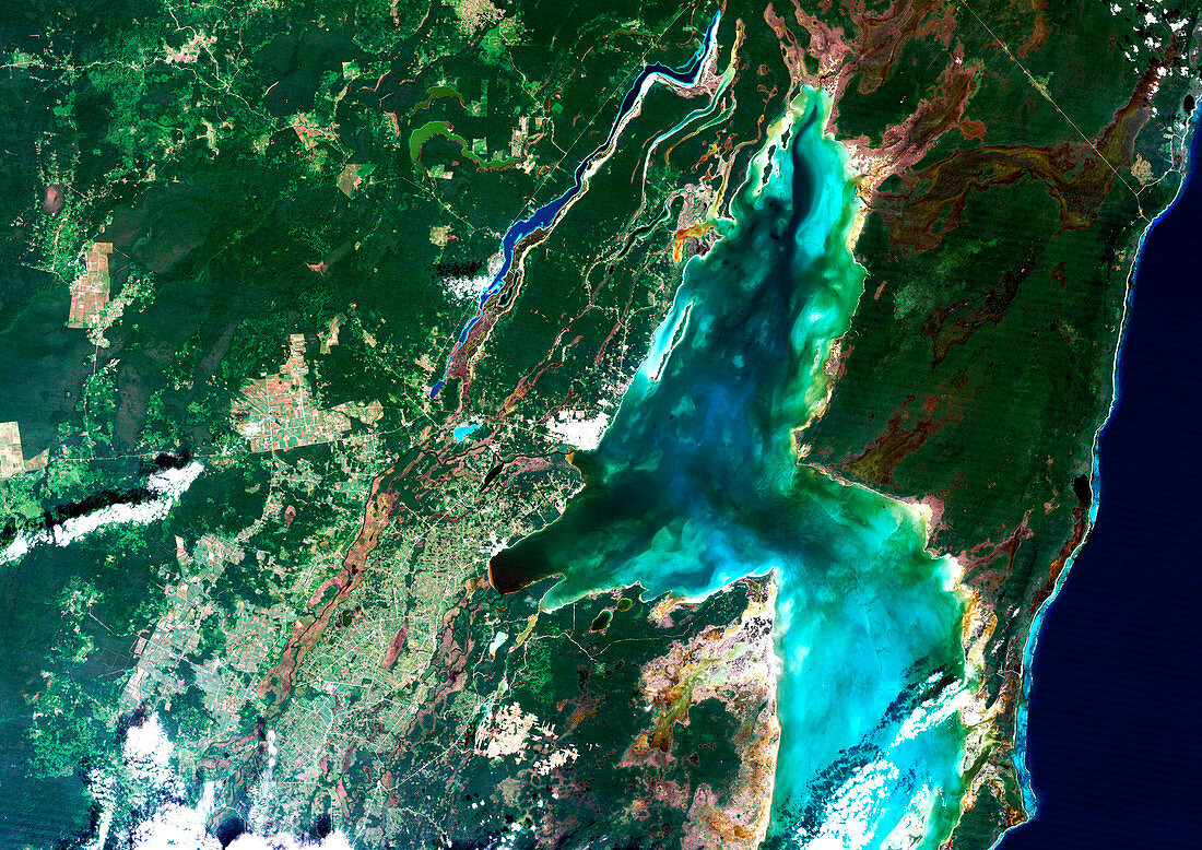 Chetumal Bay,satellite image