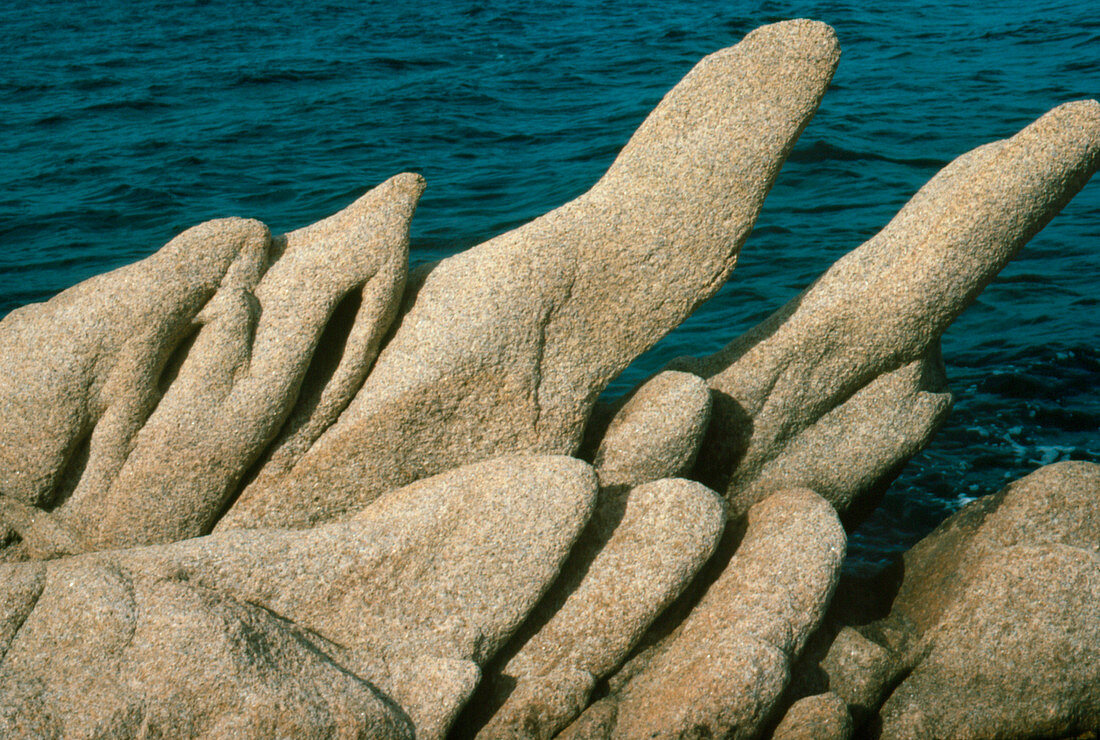 Eroded coastal rocks