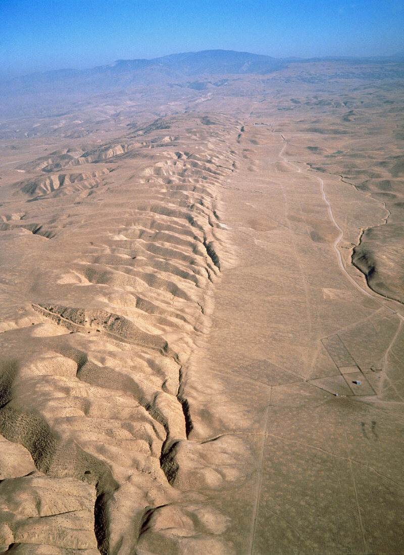 Aerial photo of the San Andreas fault