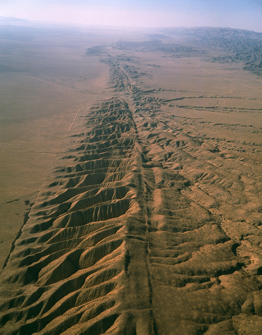 Aerial photo of San Andreas fault
