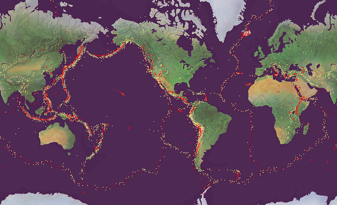 Earth's volcanoes and earthquakes