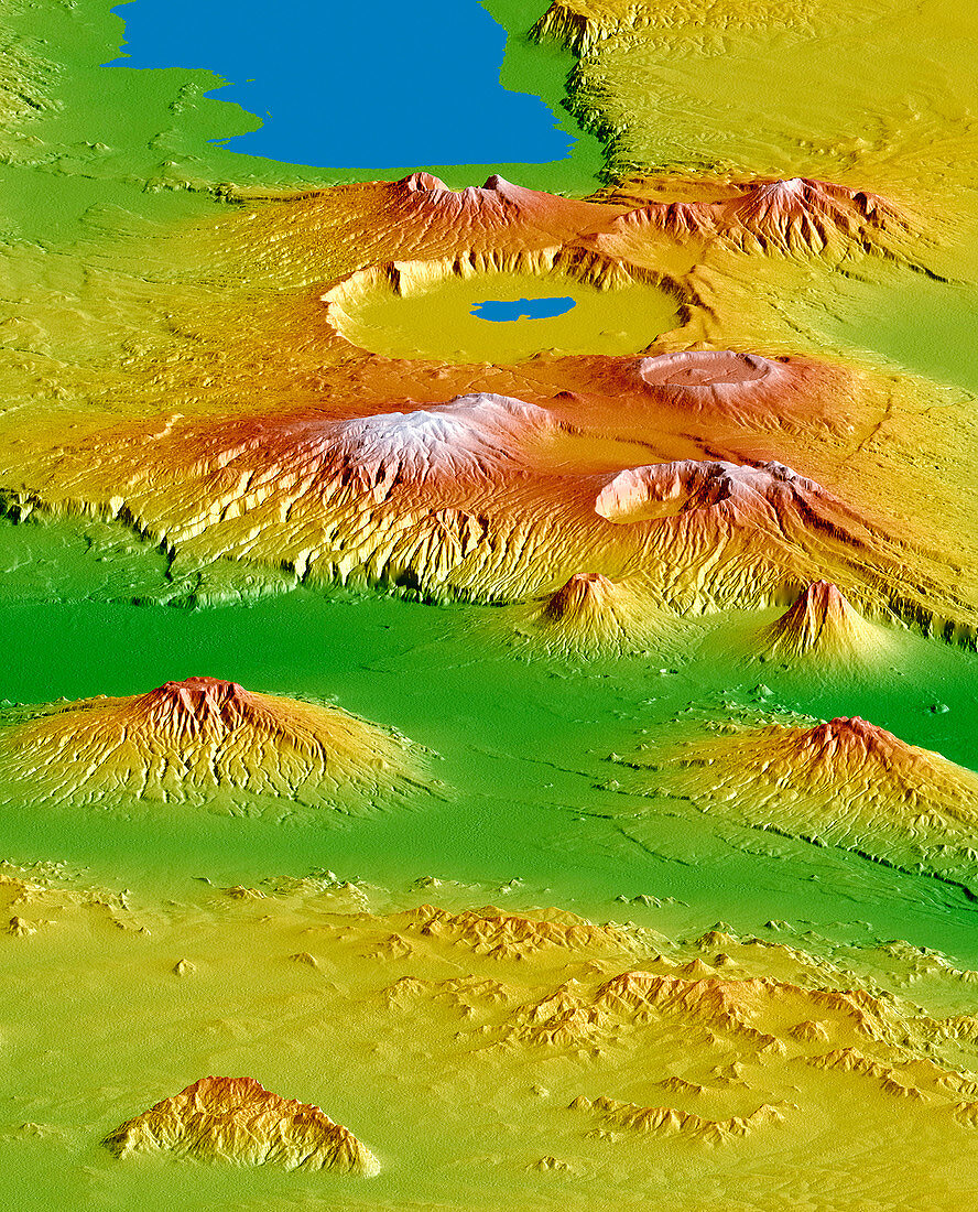 Rift Valley volcanoes,satellite image