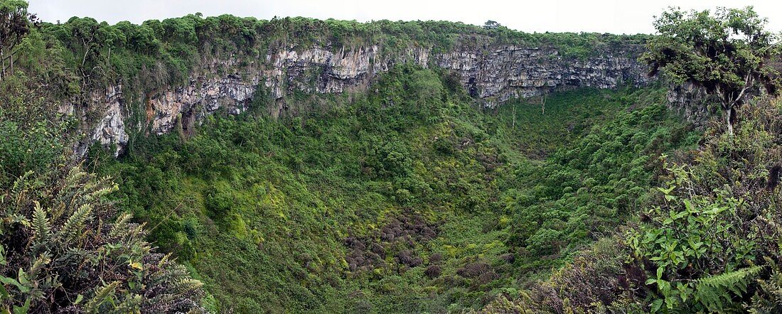 Dormant volcanic crater