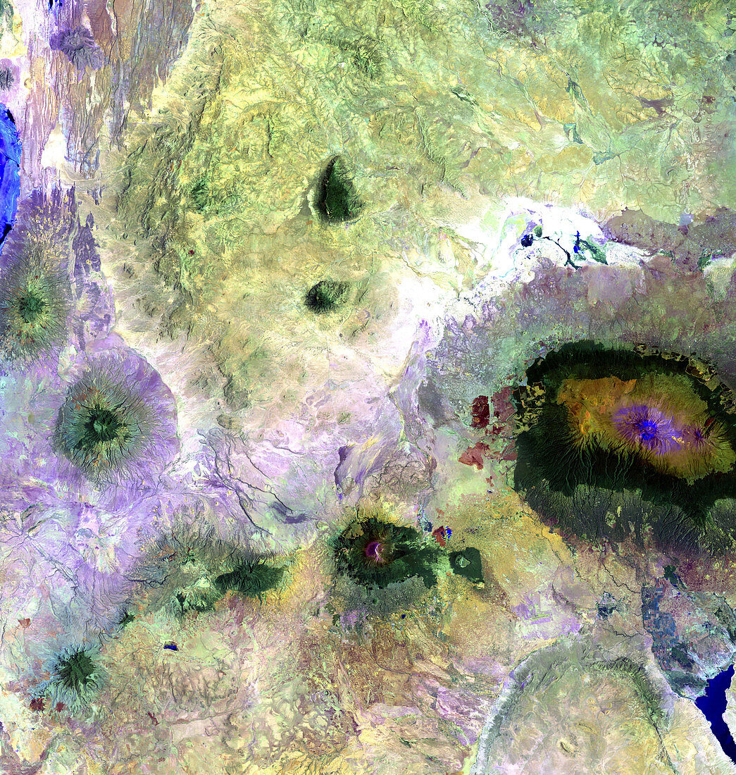 Mount Kilimanjaro,satellite image