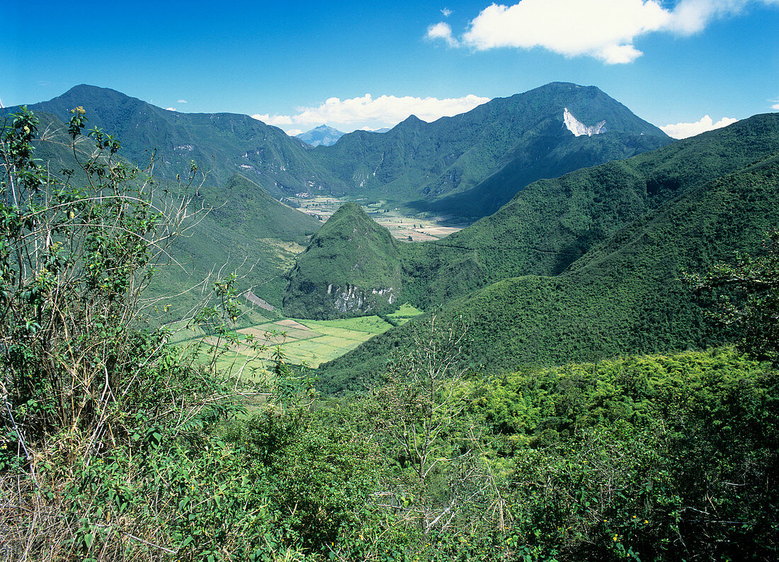 Pululagua volcano crater