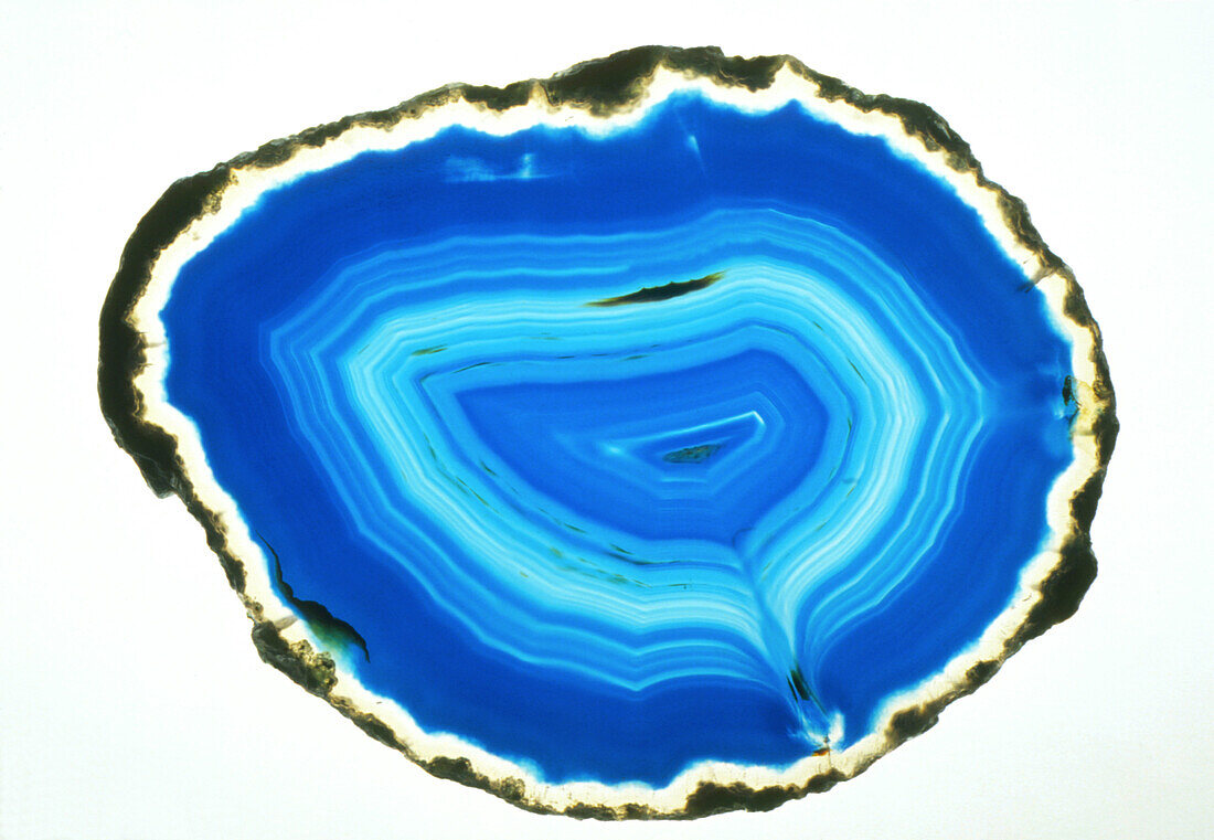 Agate - a cryptocrystalline variety of quartz